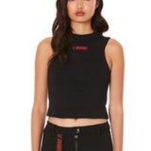 LF UNDRGRND3 SLEEVELESS KNIT TEE WITH EMBROIDERY